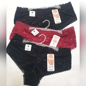 3 Rene Rofe Sexy Lace Hipsters Size 2X or 3X